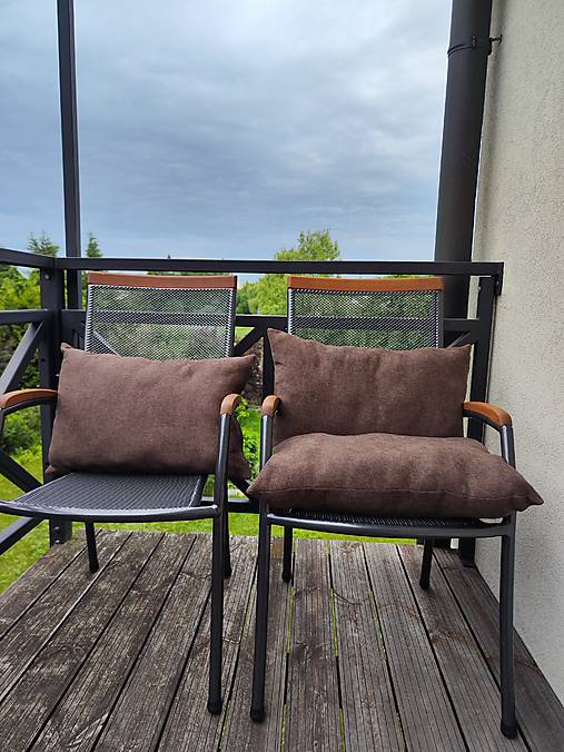 Úžitkový textil - Záhradné vankúše na zákazku Lisabon hnedý - 18391509_