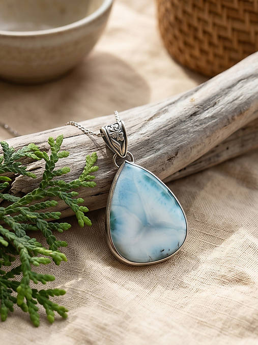 Strieborný prívesok Ag925 Larimar