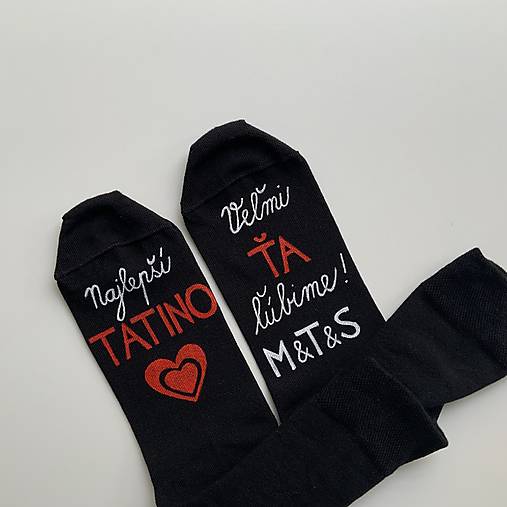 Maľované ponožky pre najlepšieho ocka / tata / tatina / ocinka