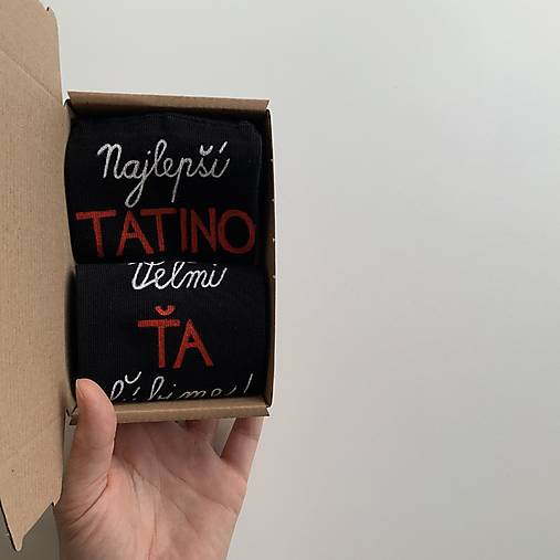 Maľované ponožky pre najlepšieho ocka / tata / tatina / ocinka