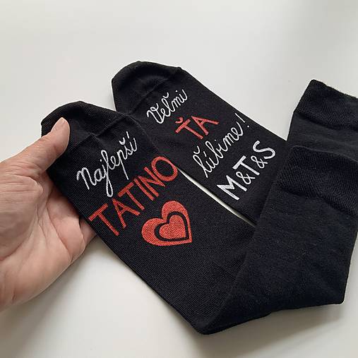 Maľované ponožky pre najlepšieho ocka / tata / tatina / ocinka