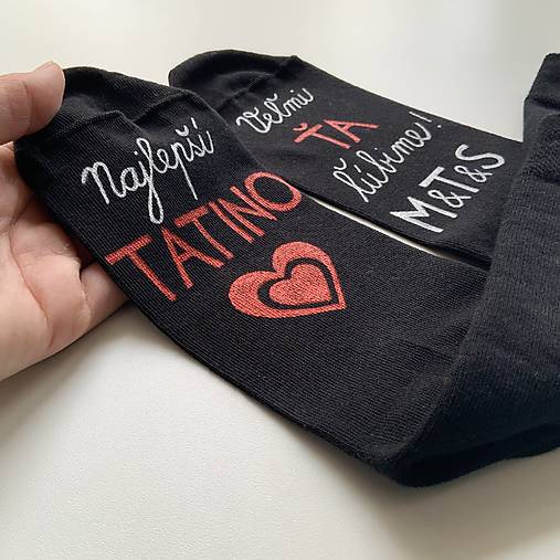Maľované ponožky pre najlepšieho ocka / tata / tatina / ocinka