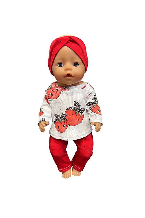 Hračky - Set pre bábiku Baby Born 43 cm - jahoda - 18394366_