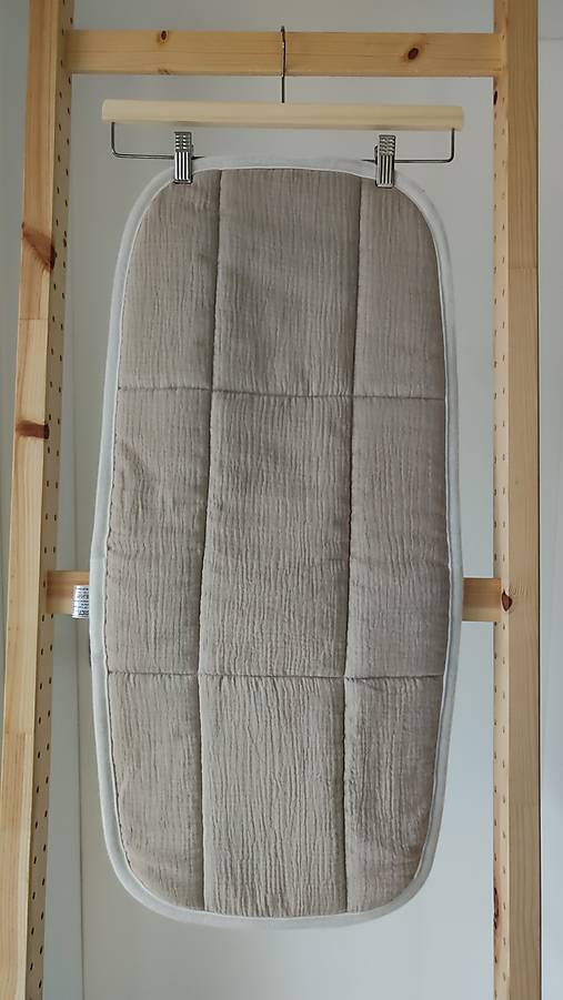 Detský textil - Podložka do Venicci Claro 2  100% Merino top super wash Natural 100% Mušelin Beige - 18395640_