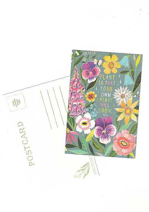 Papier - Pohľadnica "Plant-Grow" - 18395181_