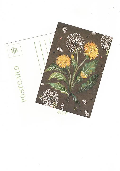 Papier - Pohľadnica "Púpavka" - 18395242_
