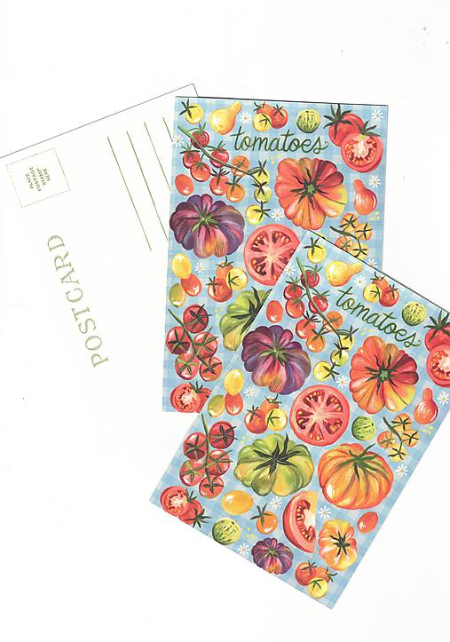 Papier - Pohľadnica "tomatoes" - 18395252_