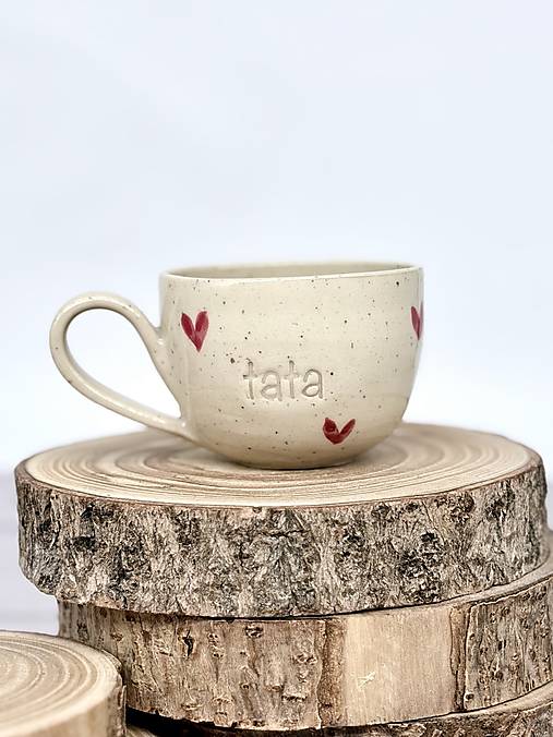 Dotty Love - šálka espresso tata (100ml, s uškom)