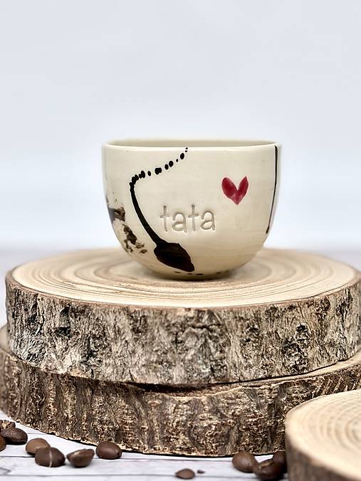 Love is in the air - pohárik espresso tata (100ml, bez uška)