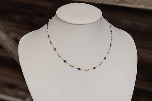 Retiazka s lapis lazuli a magnezit