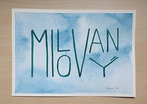 Milovaný 1 - originál akvarelová maľba