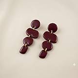 Náušnice - Náušnice "Deep burgundy" - 18400604_