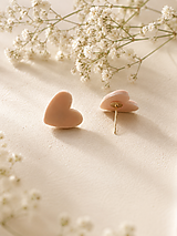 Náušnice - Pastel hearts - náušnice z polymérovej hmoty - 18401151_