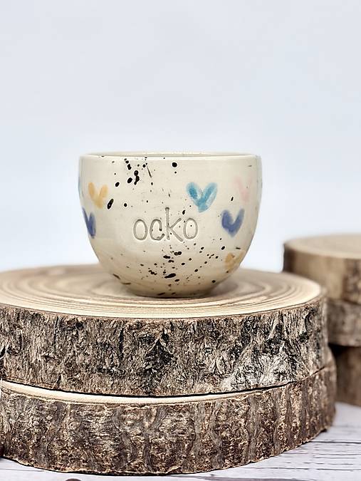 Farebné Srdiečka - pohárik espresso ocko (100ml, bez uška)