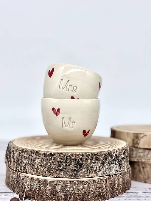 Love - set pohárikov espresso Mrs a Mr (100, bez uška)