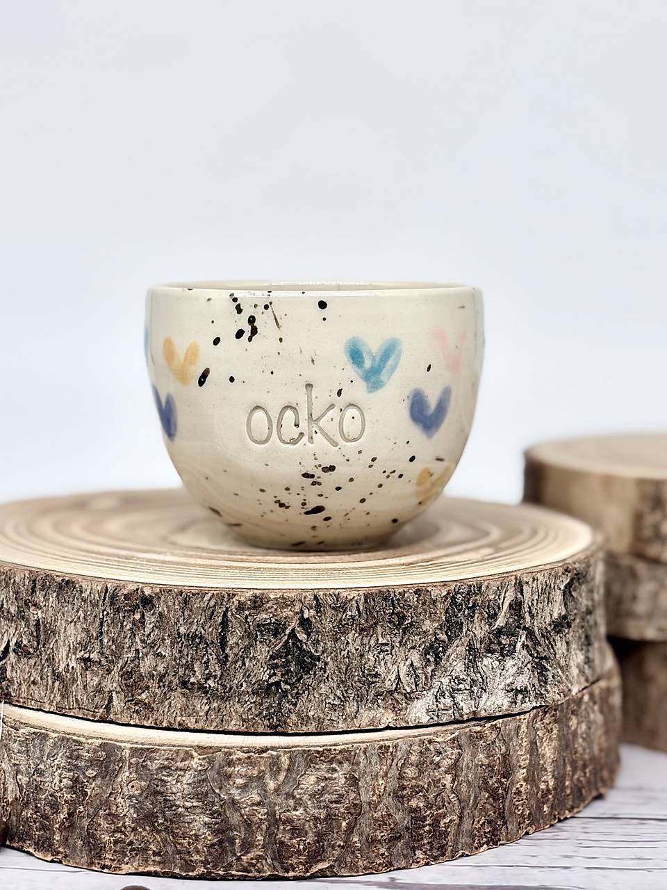 Farebné Srdiečka - pohárik espresso ocko (100ml, bez uška)