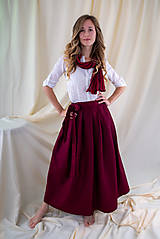 Sukne - DLOUHÁ ZAVINOVACÍ SUKNĚ  - BORDÓ - 18402192_