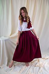 Sukne - DLOUHÁ ZAVINOVACÍ SUKNĚ  - BORDÓ - 18402194_