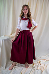 Sukne - DLOUHÁ ZAVINOVACÍ SUKNĚ  - BORDÓ - 18402195_