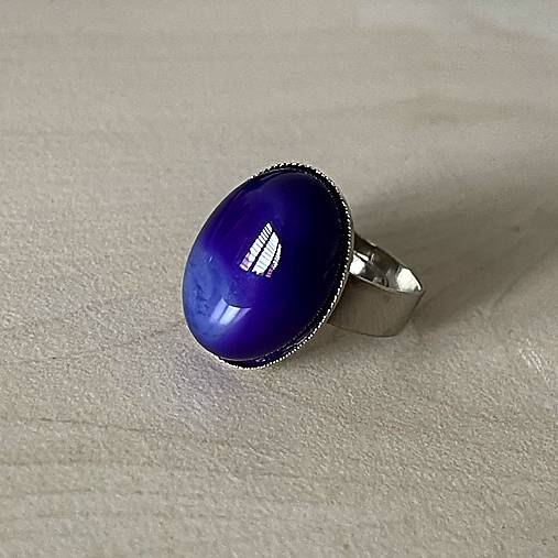 ZĽAVA 25% Purple Dragon Agate Ring / Prsteň s fialovým dračím achátom E061