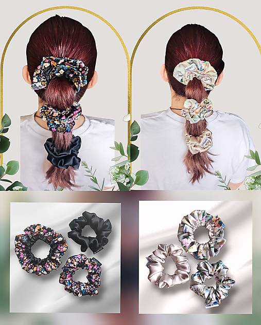 Trio Silk Set – hodvábne gumičky s autorskou potlačou