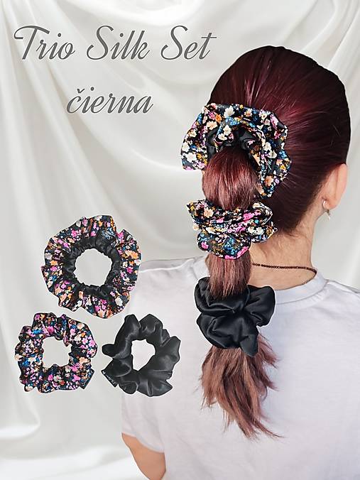 Trio Silk Set – hodvábne gumičky s autorskou potlačou