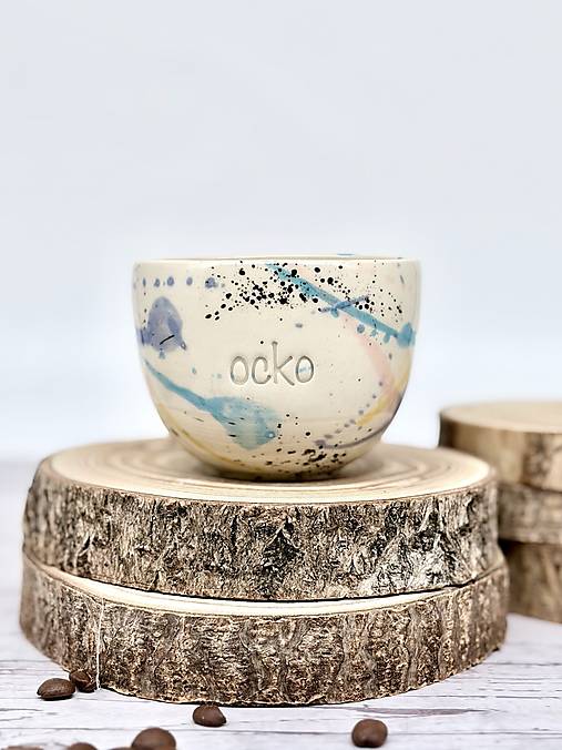 Fľaky - pohárik cappuccino ocko (200ml, bez uška)