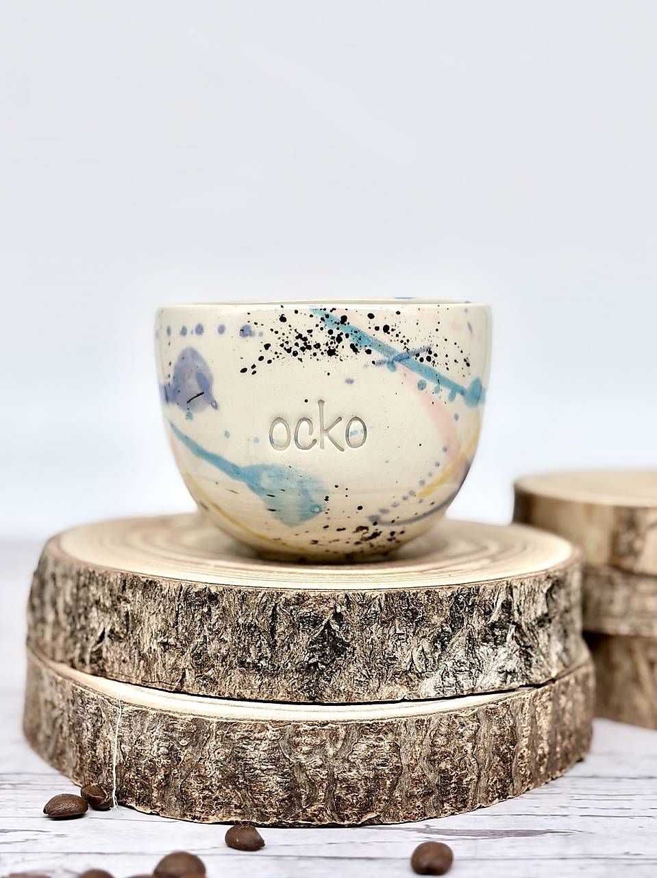 Fľaky - pohárik cappuccino ocko (200ml, bez uška)
