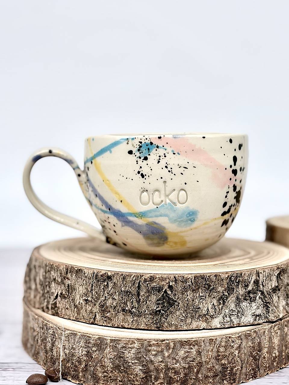 Fľaky - šálka cappuccino ocko (200ml,  s uškom)