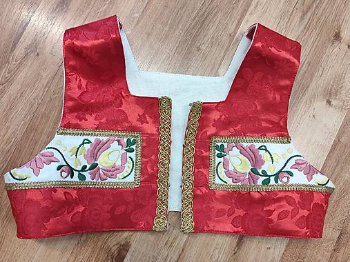 Vesty - Podpoľanie - Brusliak vyšívaný brokátový - 18408159_