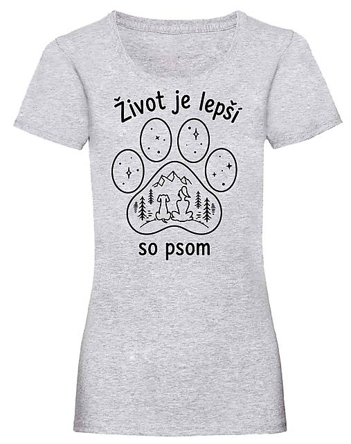 Topy, tričká, tielka - Najlepší život (Šedá) - 18407653_