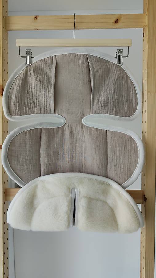 Detský textil - VLNIENKA podložka do autosedačky vajíčko Avionaut Cosmo  AIRFLOW  0-13kg 100% Merino Top Super wash Natural Mušelin - 18410644_