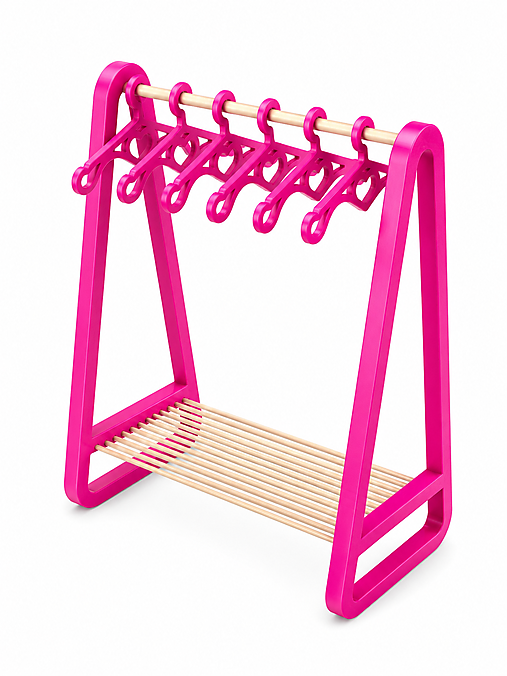 Stojan na oblečenie pre Barbie