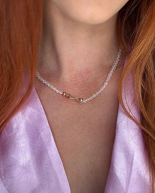 Náhrdelník Raw Infinity - Krištáľ a Diamant