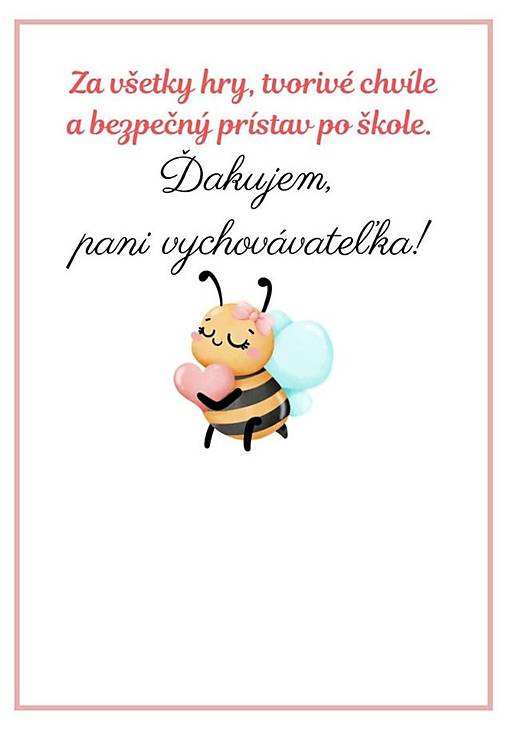 Darček pre pani učiteľku – Čajová sviečka zo včelieho vosku s venovaním (Pre pani vychovávateľku (ružový okraj))
