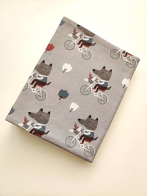 Papiernictvo - Obal na fotoalbum - vlci na bicykli - 18412642_