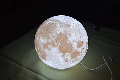 Svietidlá - Mesačná lampa s farebným podsvietením - 18411567_