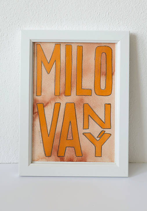 Milovaný 2 - originál akvarelová maľba
