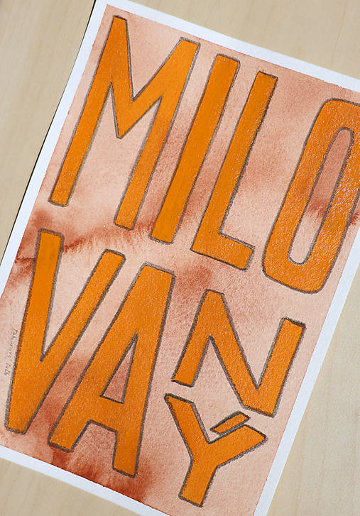 Milovaný 2 - originál akvarelová maľba