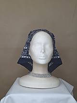 Šatky - Dámska šatka - modrá kvetovaná - 18416101_