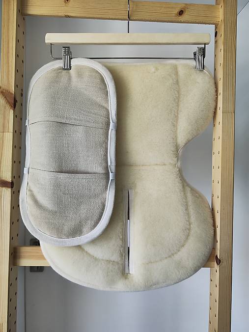 Detský textil - VLNIENKA vložka do vajíčka Cybex Cloud T 100% Merino top Super wash Natural 100% len Sand - 18417984_