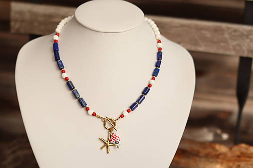 Letný náhrdelník lapis lazuli
