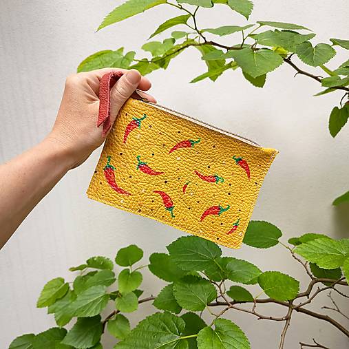 Peňaženky - Kožená kapsička, PURSE CHILLI - 18417512_