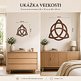 Dekorácie - Triquetra keltsky uzol - drevena nastenna dekoracia - 18417385_