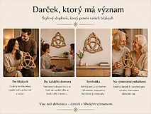 Dekorácie - Triquetra keltsky uzol - drevena nastenna dekoracia - 18417387_