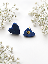 Náušnice - Blue sky hearts - náušnice z polymérovej hmoty - 18419021_