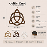 Dekorácie - Triquetra keltsky uzol - drevena nastenna dekoracia - 18418902_