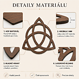 Dekorácie - Triquetra keltsky uzol - drevena nastenna dekoracia - 18418903_