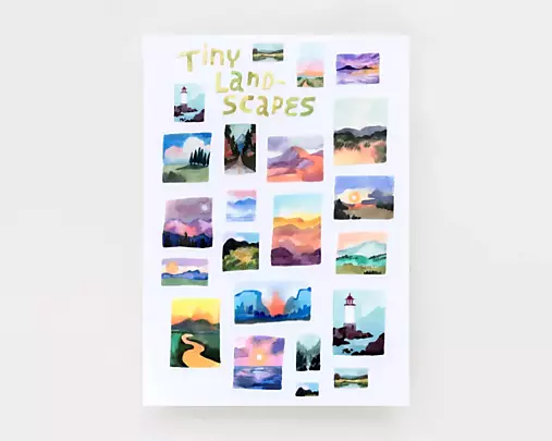 Papier - Vinylový samolepkový hárok A5  — Tiny Landscapes - 18420962_