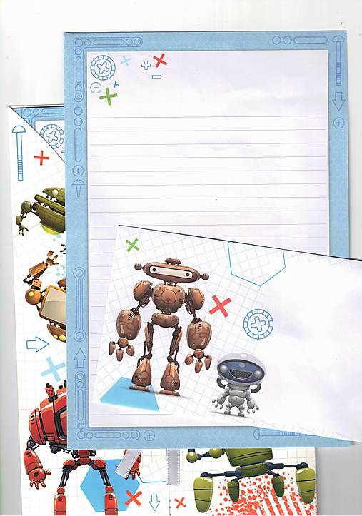 Papier - Listová sada "Robotics" - 18421139_